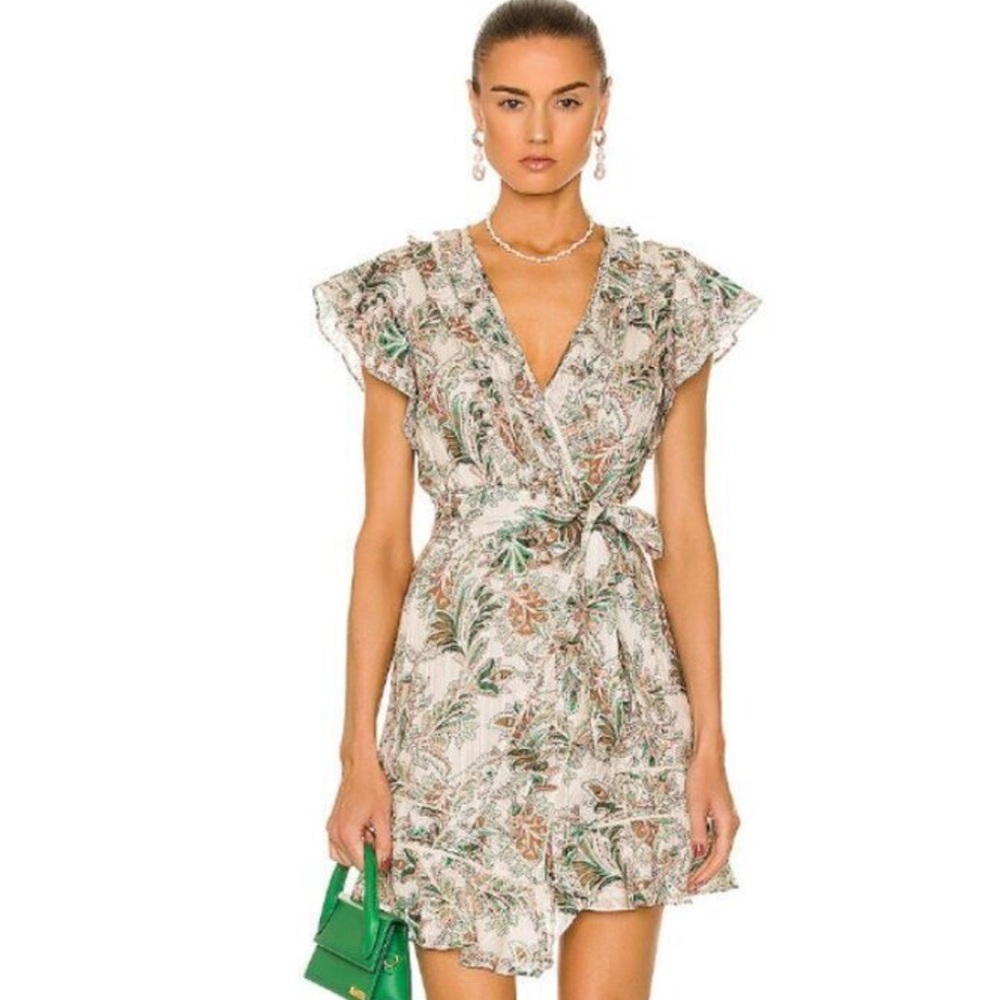 Veronica Beard Itzel cream stone paisley print dress dress 0